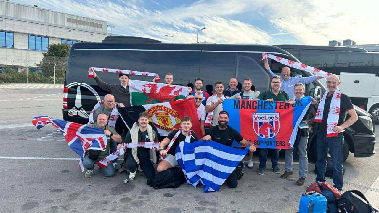 Από την Αγγλία στο Πανθεσσαλικό – Στην πόλη ο Σύνδεσμος Φιλάθλων του Βόλου από το Μάντσεστερ